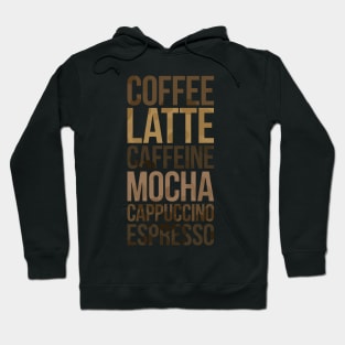 Coffee (Caffeine) Typography Stack Hoodie